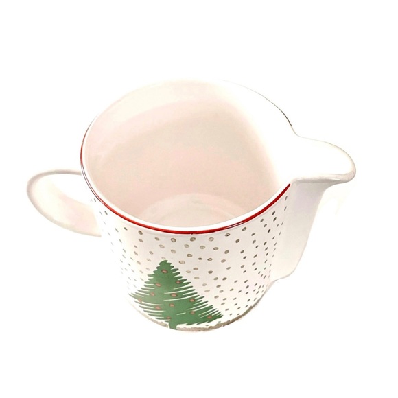 Vintage Waechtersbach Ceramic Pitcher with Christmas Tree in Snow Graphic - Picture 2 of 9